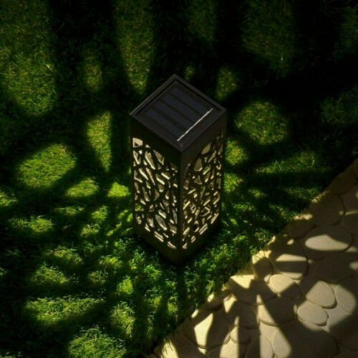 1pc Warm White Solar Post Lights Outdoor Yard Path LED Garden Lighting