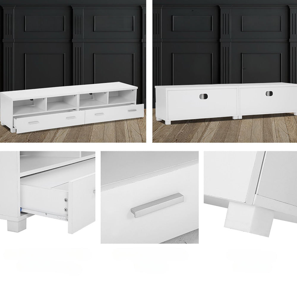 TV Stand Entertainment Unit with Drawers - White