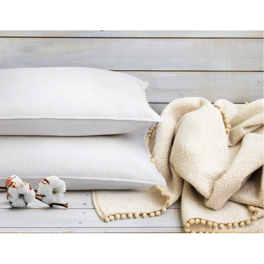 Bedding Pillow Medium Firm Microfibre Fiiling King - Set of 4