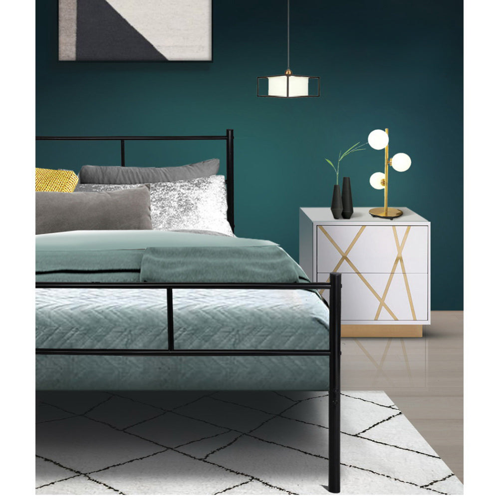 Metal Bed Frame King Single Size Platform Foundation Mattress Base