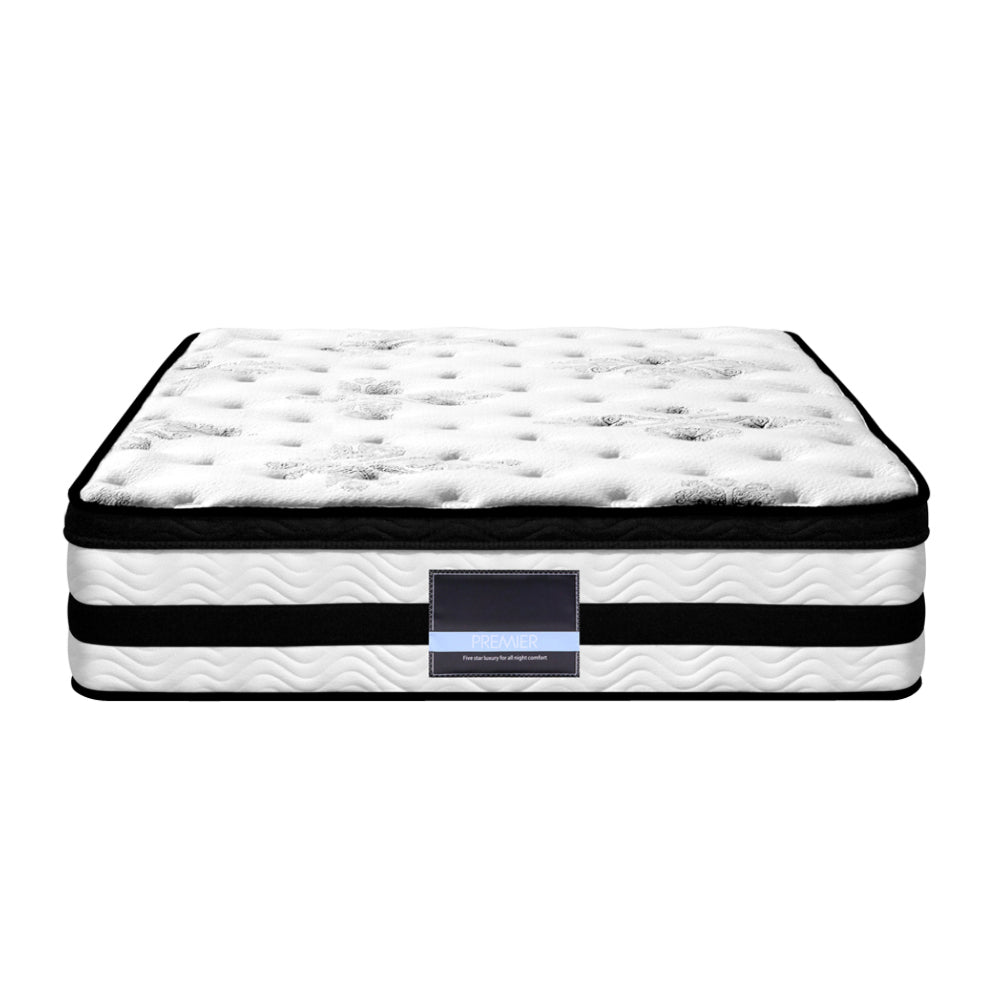 Bedding Euro Top Pocket Spring Mattress Topper - Single/King Single/Double/Queen/King