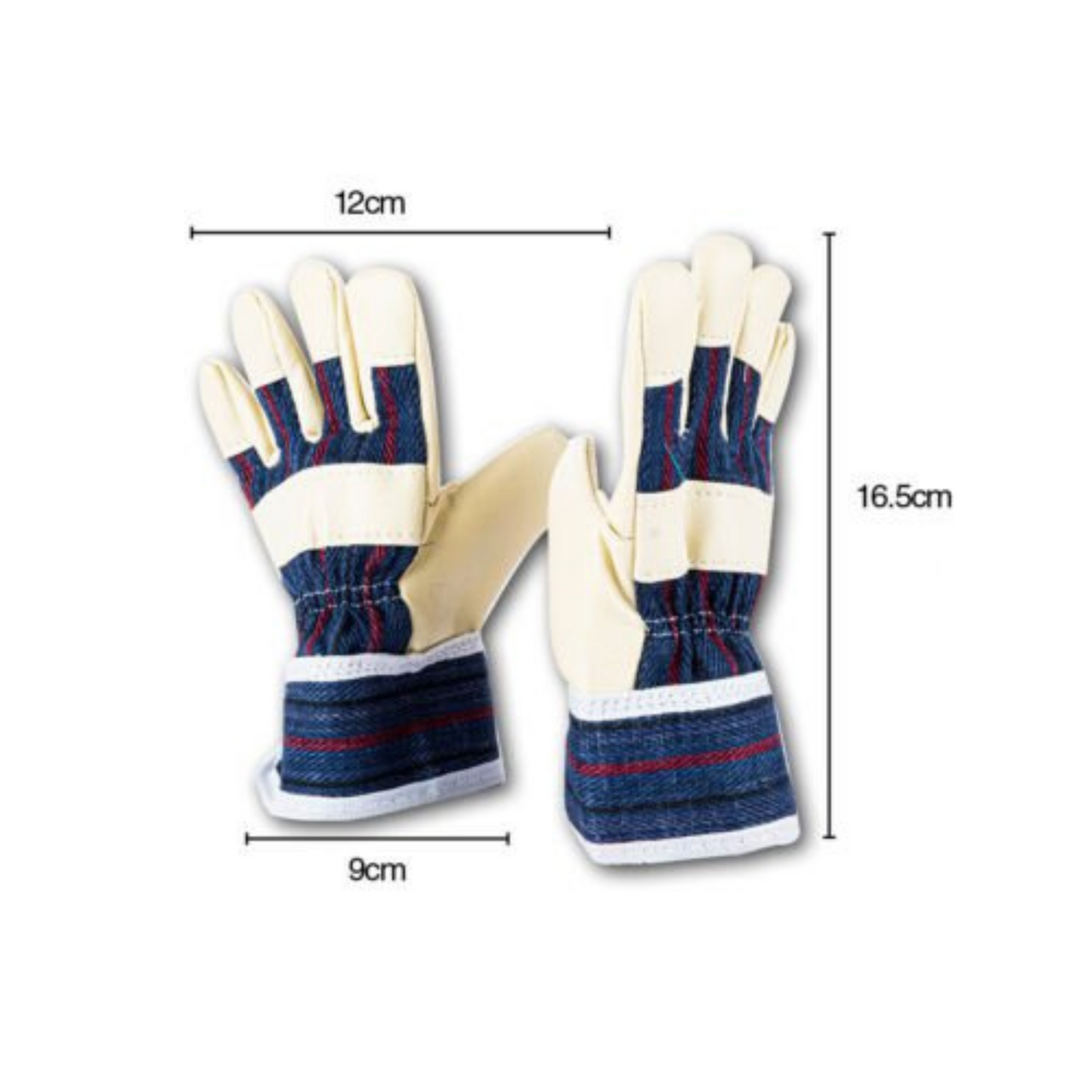 2 Pairs Premium Quality Leather Garden Children Gloves Outdoor