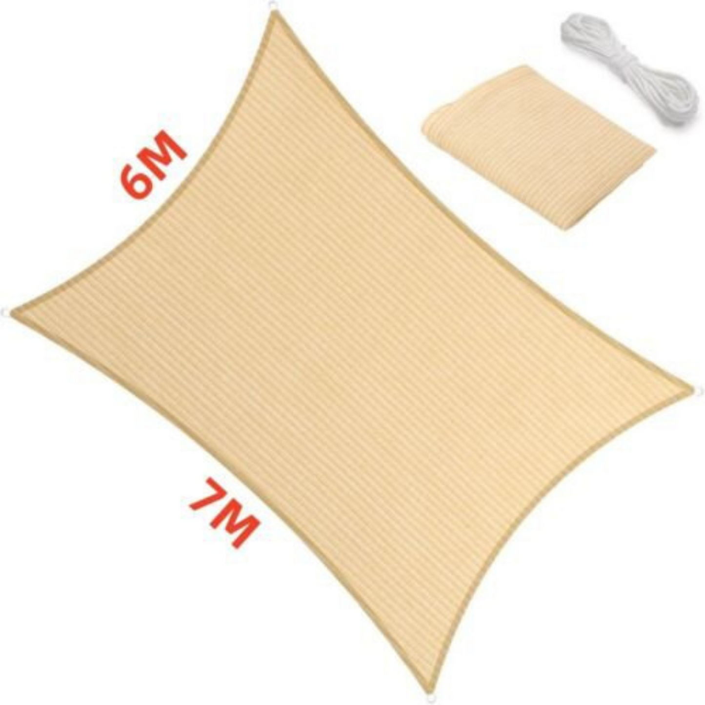 Extra Heavy Duty Grey Shade Sail Sun Triangle Square Rectangle for Garden