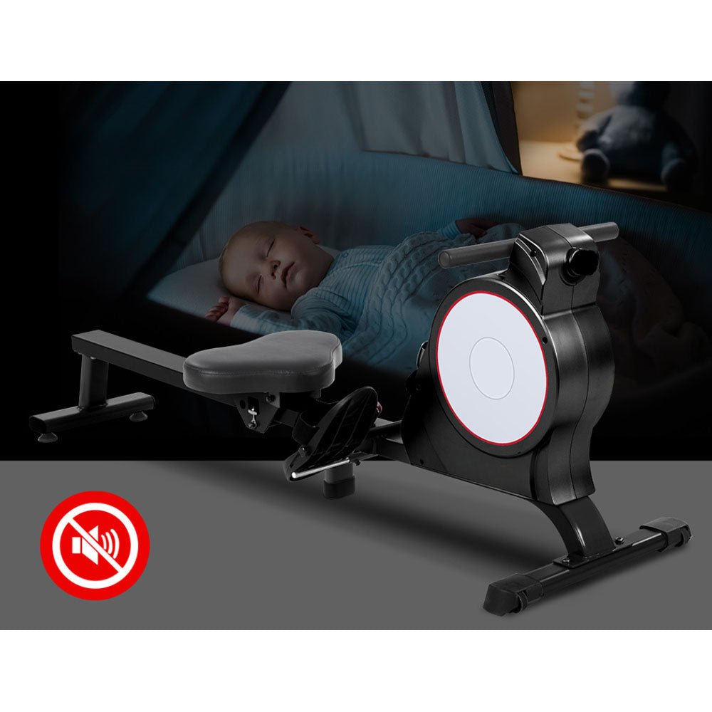Magnetic Rowing Exercise Machine Rower Resistance Cardio Fitness Gym - Weight Capacity 150kg