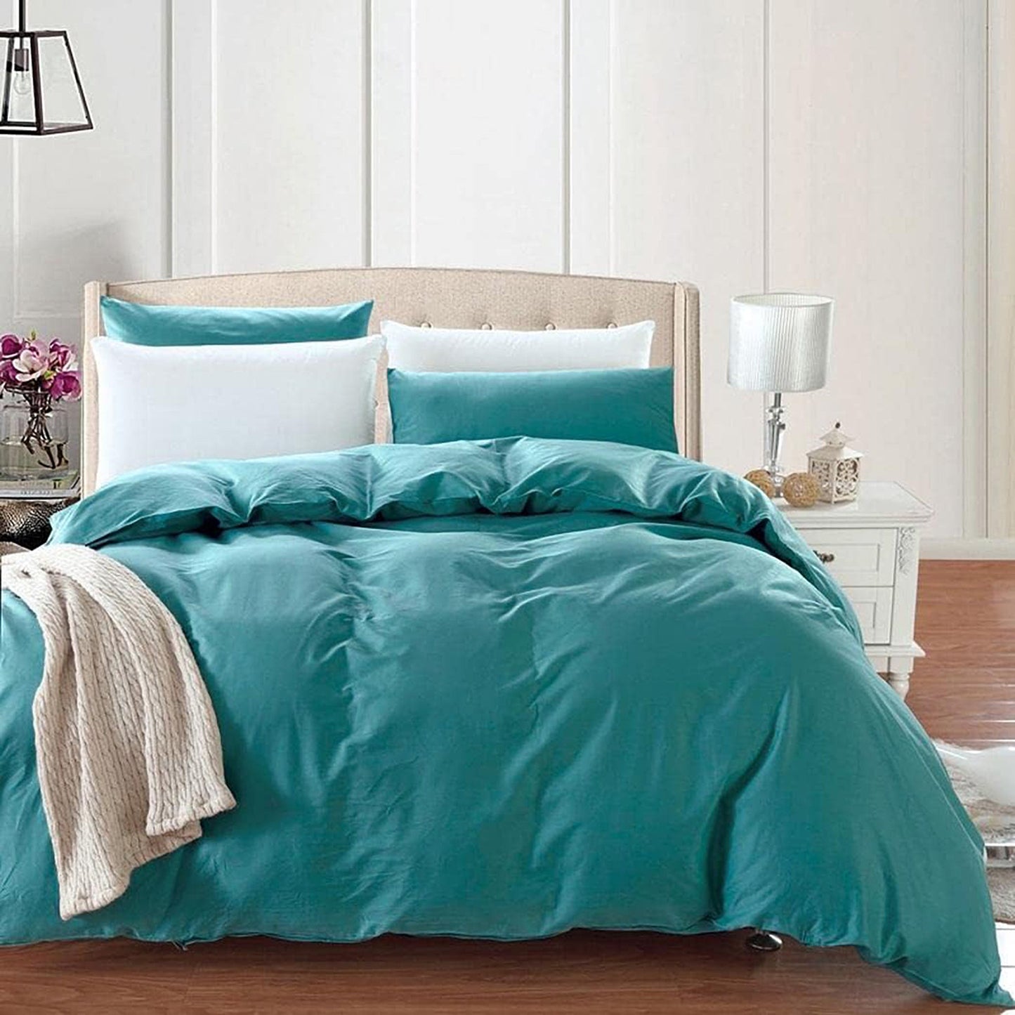 2000 TC Premium Ultra Soft Microfibre Quilt Cover Set - Biscay Blue