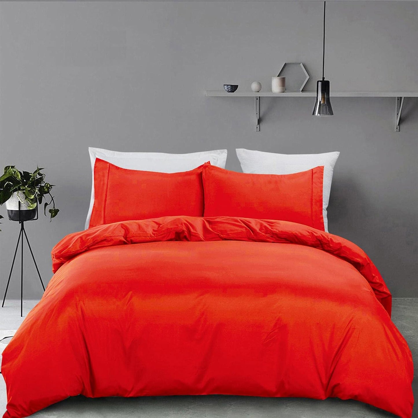 2000 TC Premium Microfibre Doona Cover Ultra Soft Quilt Cover Set - Red