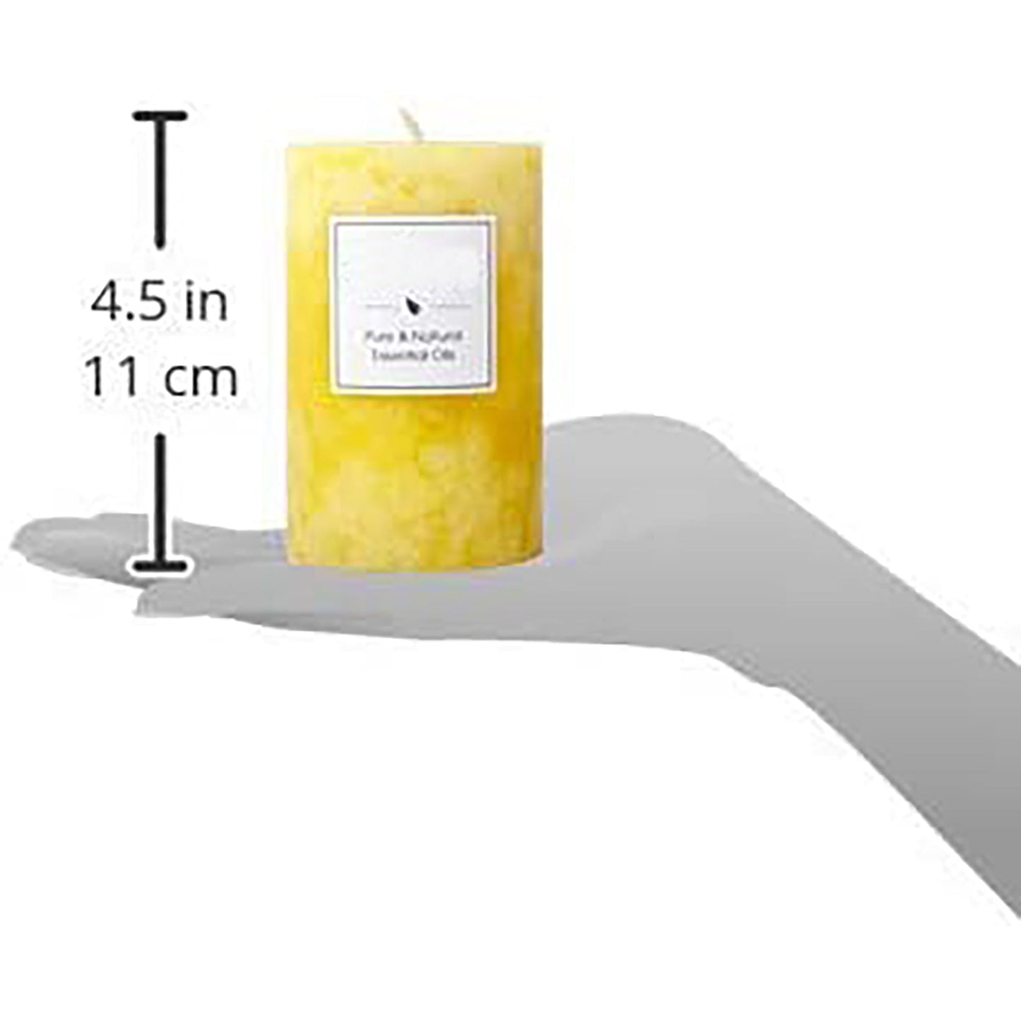 Soy Aromatherapy Scented Pillar Candle Ambiance Orange and Lemongrass 2.5 Inch x 4 Inch