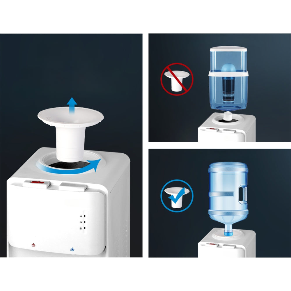 22L Water Cooler Dispenser Hot Cold Taps Purifier Filter Replacement