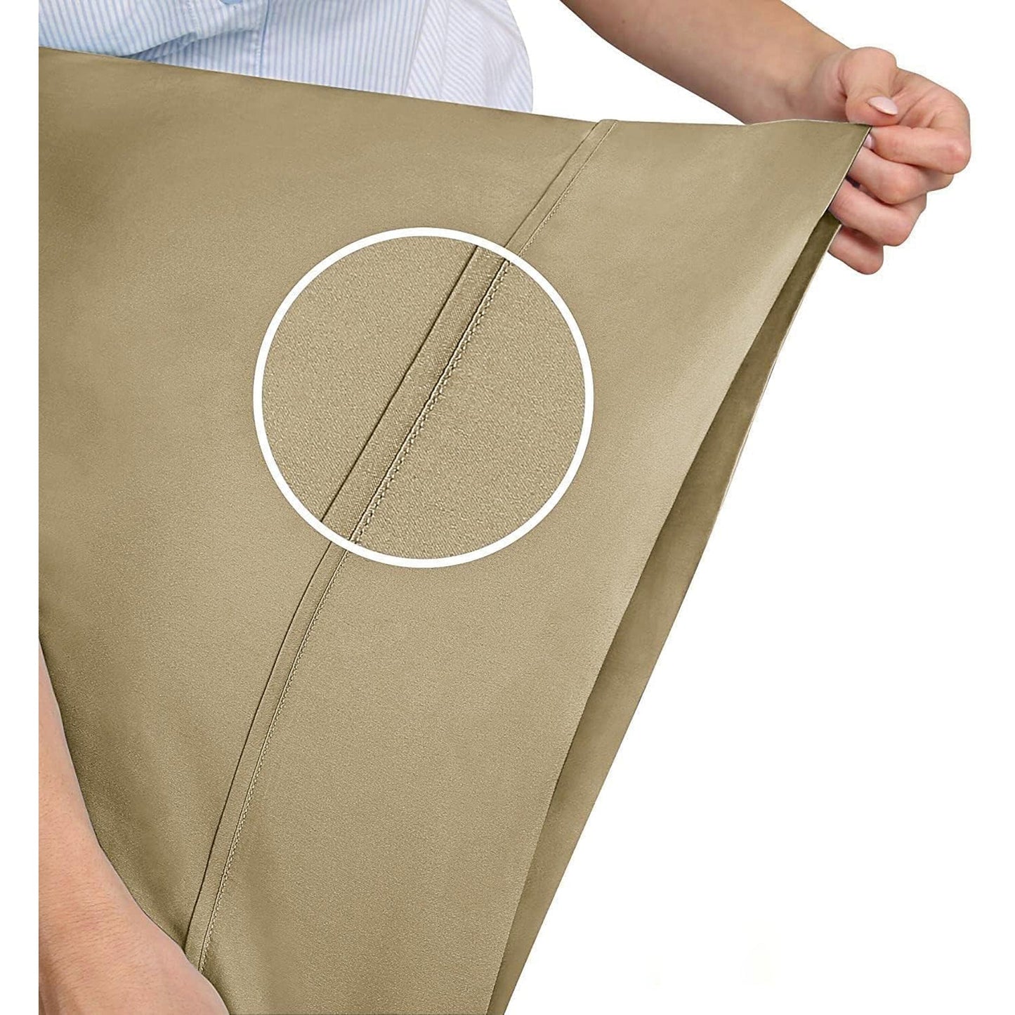 2000TC Ultra-Soft Luxury Deep Pocket Bedding Sheet Set - Cream