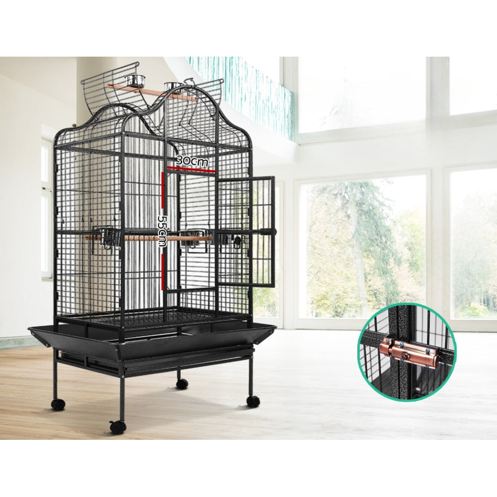Bird Cage Pet Aviary Travel Stand Budgie Parrot Toys Large - 168cm