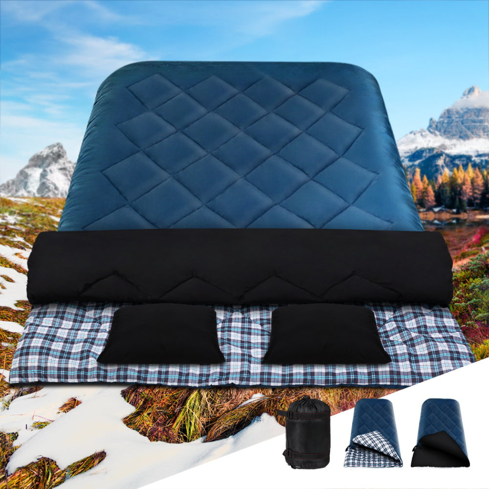 Sleeping Bag Camping Hiking Tent Outdoor Comfort - Navy