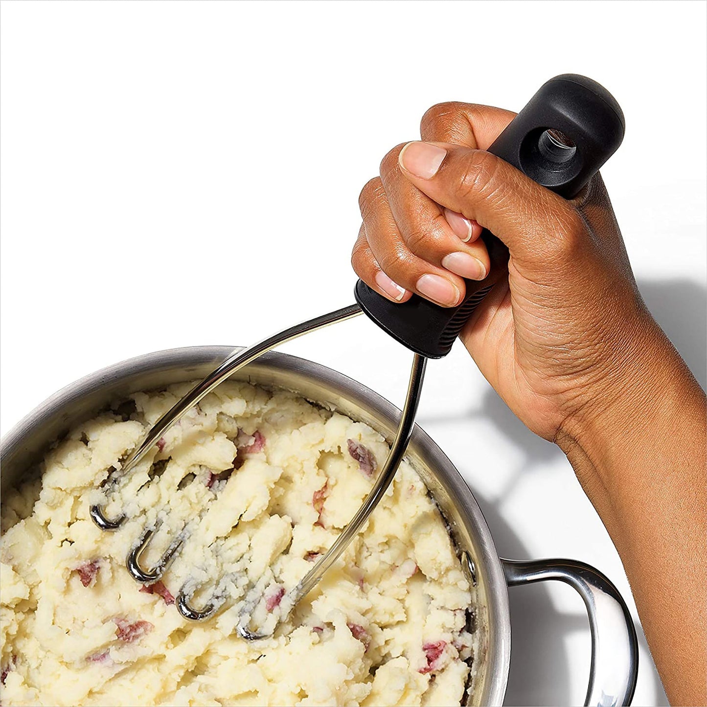 Stainless Steel Wire Potato Masher 10.6x3.4 Inch - Black