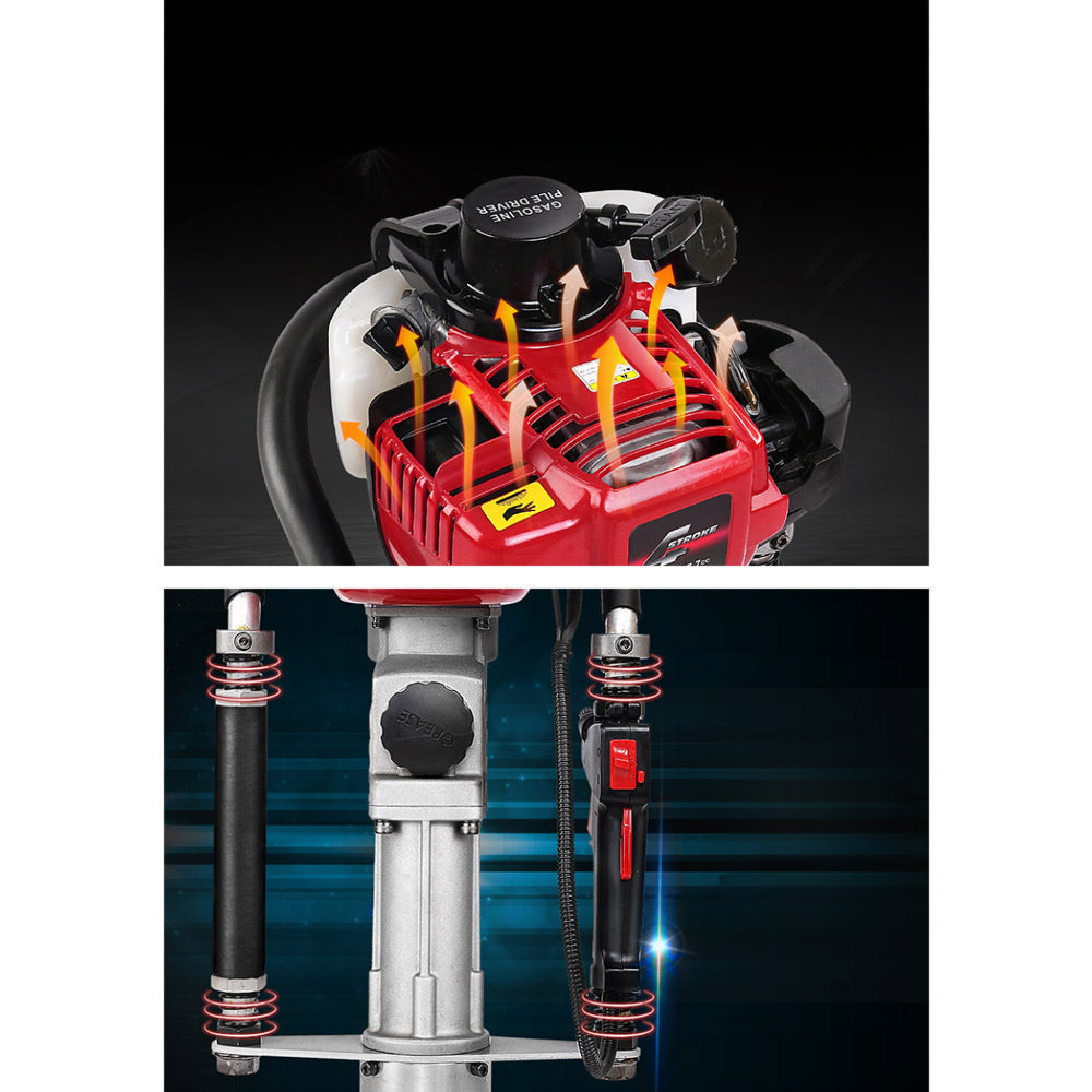 Garage Petrol Post Pile Hole Driver 4-Stroke Power - 37CC