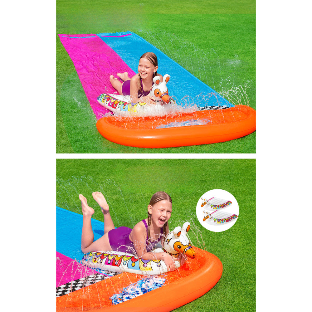 Inflatable Water Slip And Slide 4.88m Kids Rider Splash Toy Outdoor