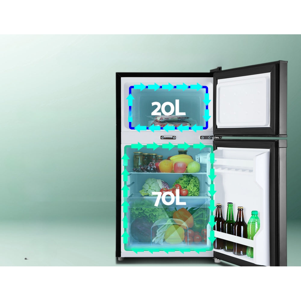90L Portable Fridge Bar Freezer Cooler Upright 12V/24V/240V Caravan Car