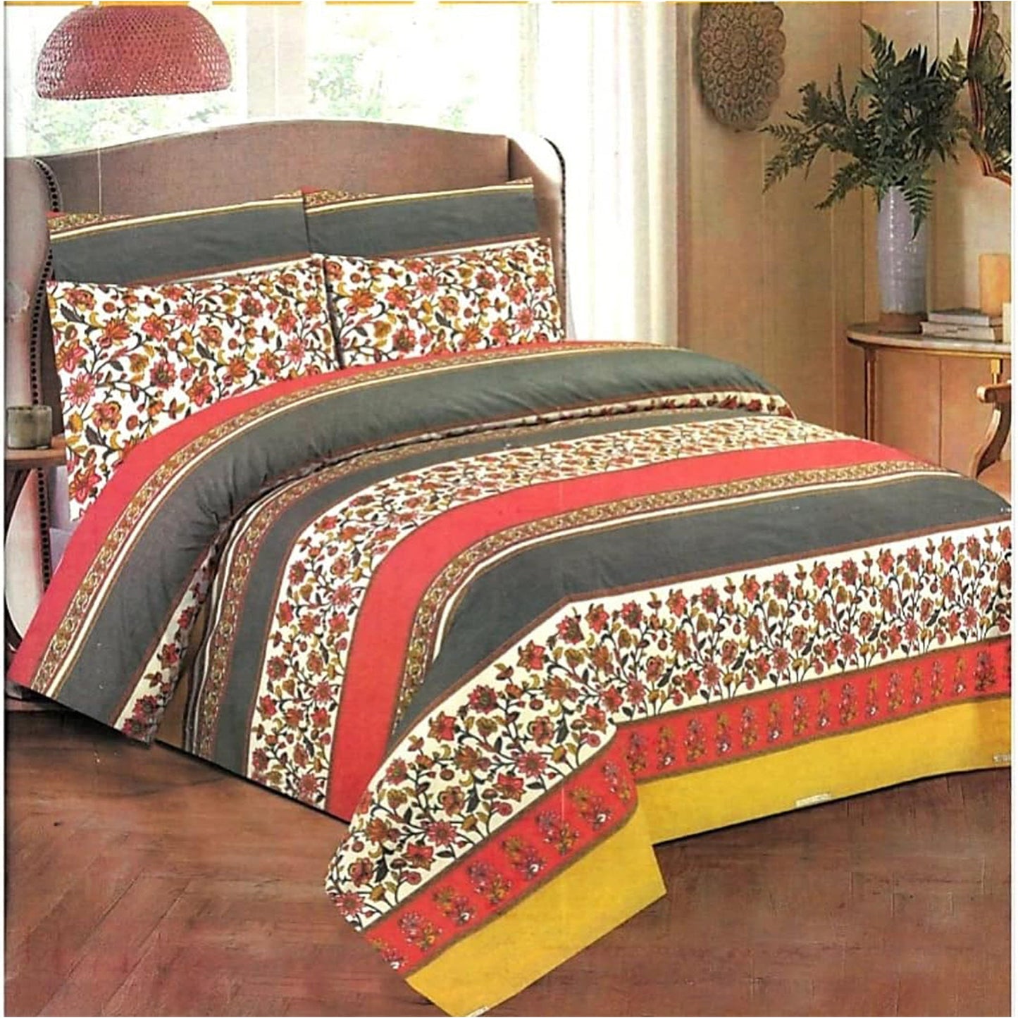 800 Thread Count Pure Cotton Printed Quilt Cover Set - The Colours