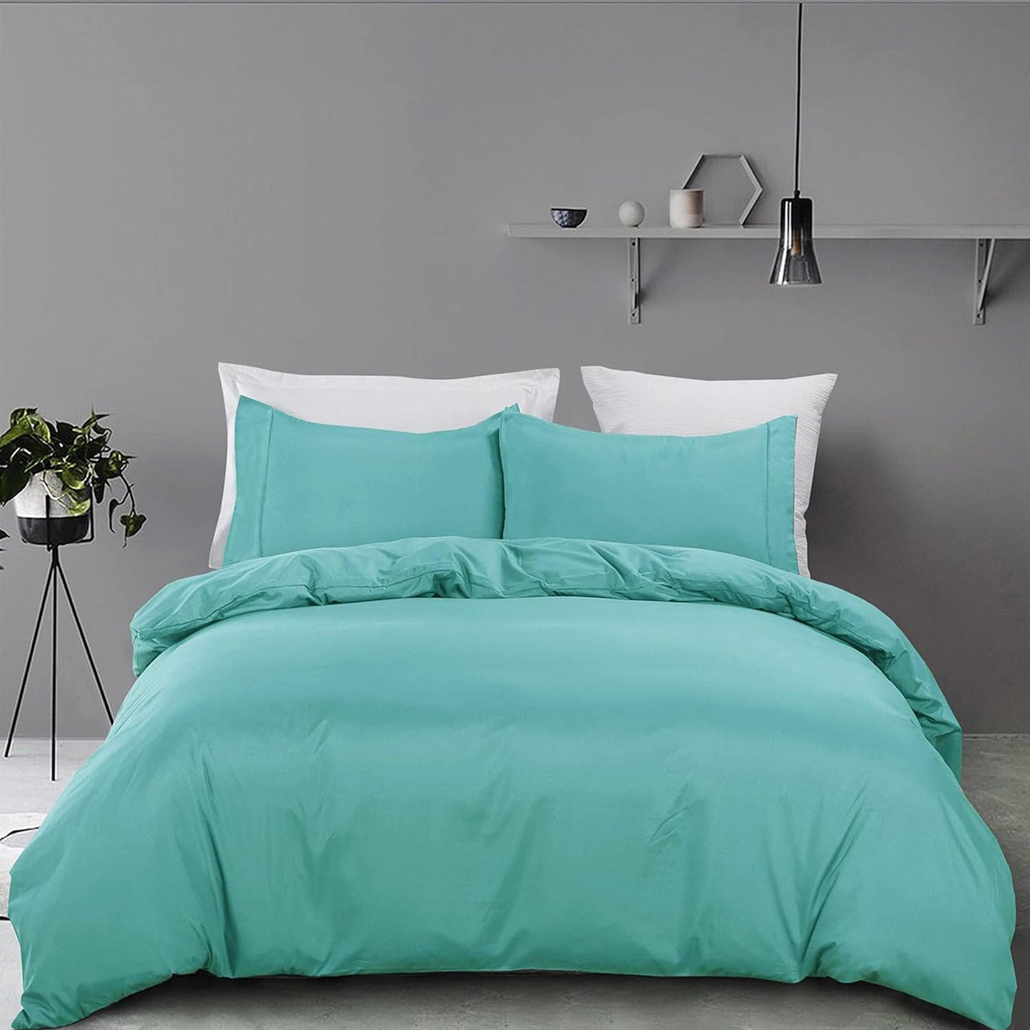 2000 TC Premium Microfibre Doona Cover Ultra Soft Quilt Cover Set - Ice Blue
