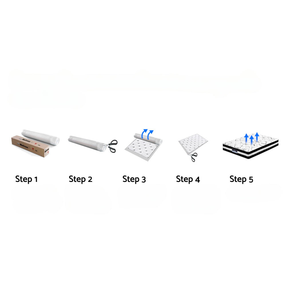 Mattress 7 Zone Bed Pocket Spring Medium Firm Foam - King Single/Double/Queen/King