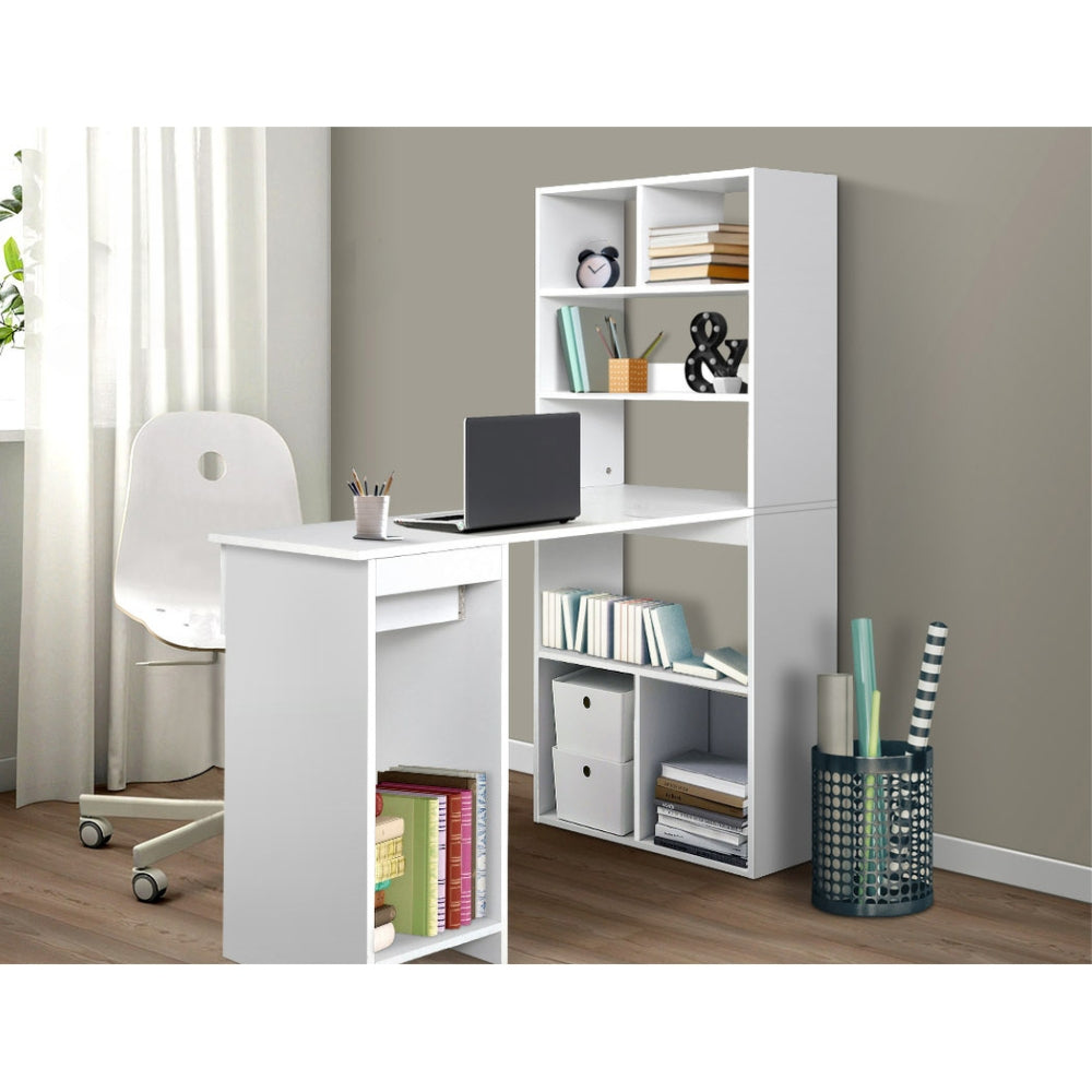 Office Computer Desk Student Study Table Home Workstation Corner Shelf