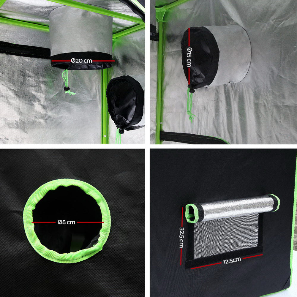 1680D 2.4MX1.2MX2M Hydroponics Grow Tent Kits Hydroponic Grow System