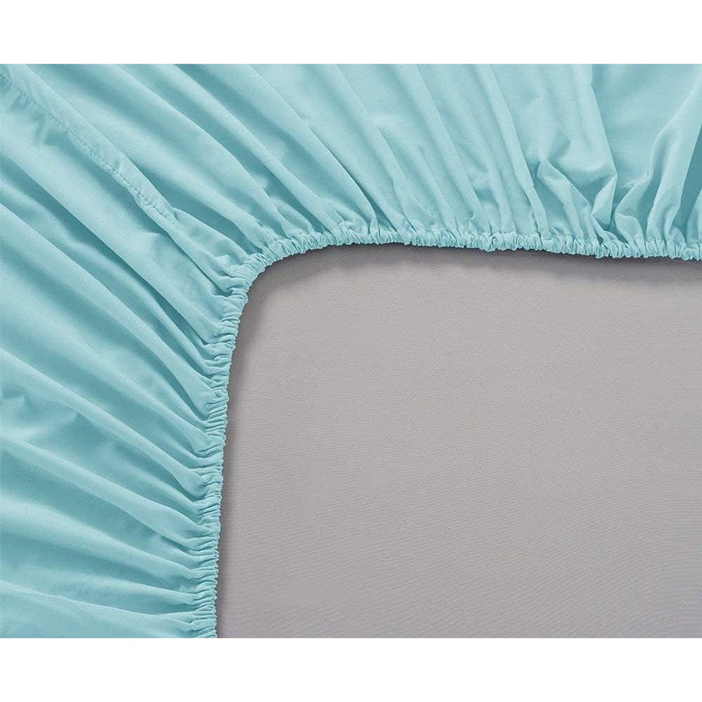 2000 TC Full Elastic Soft and Luxury Deep Pocket Fitted Bed Sheet - Ice Blue