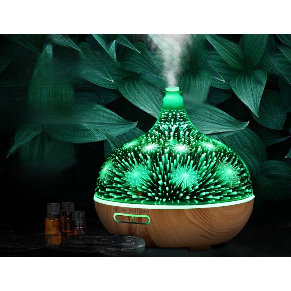 Aroma Aromatherapy Diffuser 3D LED Night Light Purifier 400ml