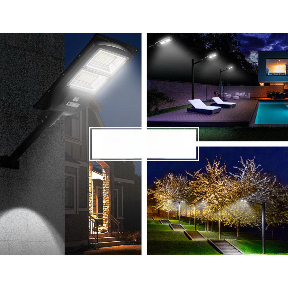 Set of 2 LED Solar Lights Street Flood Sensor Outdoor Garden Light 120W