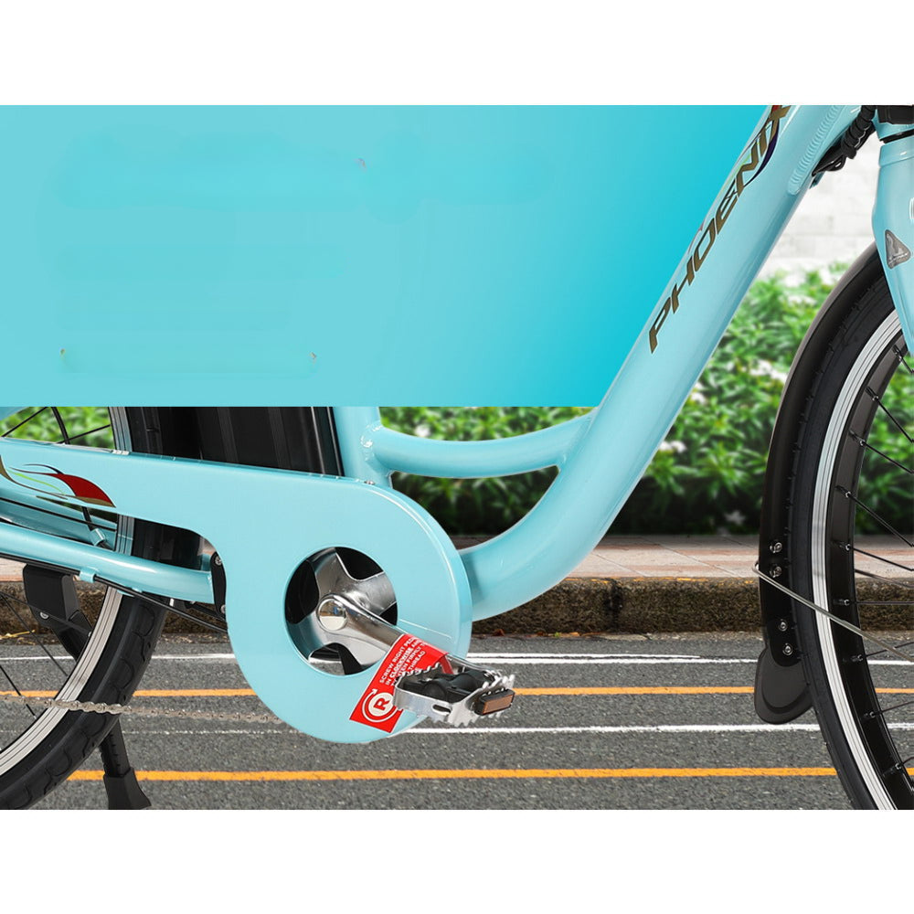 26 inch Electric Bike City Bicycle eBike e-Bike Urban Blue