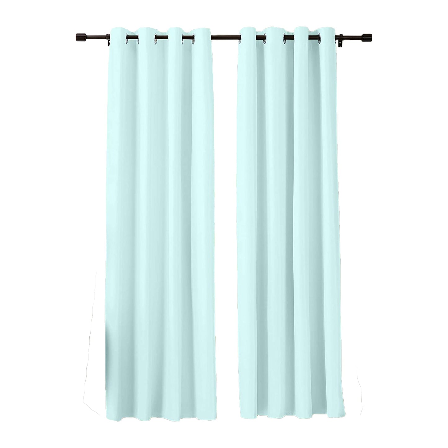 Room Darkening Blackout Window Curtains with Grommets 2 Panels - Seafoam Green