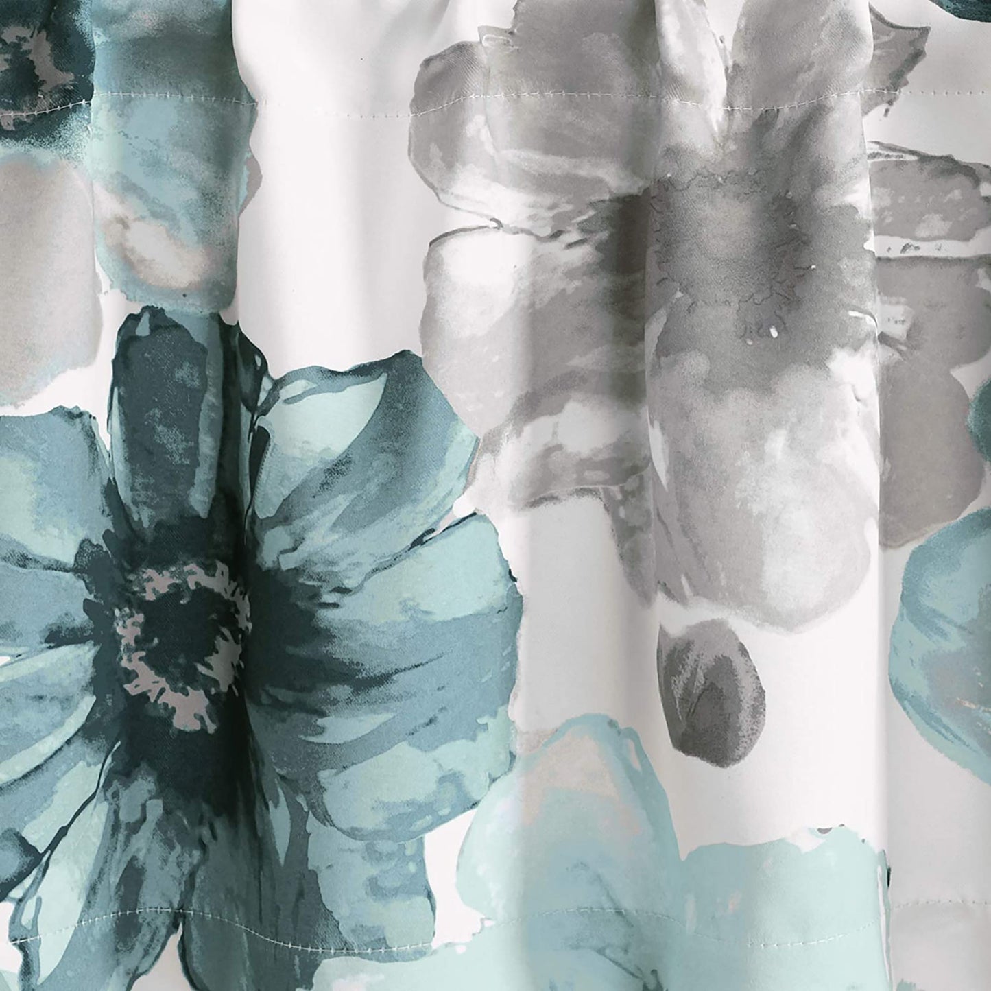 Single Room Darkening Floral Valance 18x52 Inch - Blue