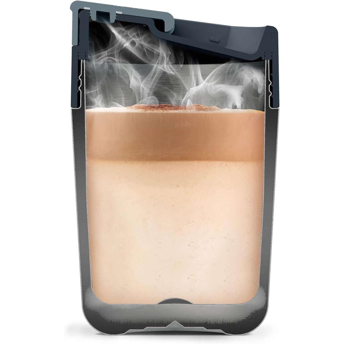 Leak Proof Sipp Travel Mug with Flip Top Cap 454 ml - Stainless Steel