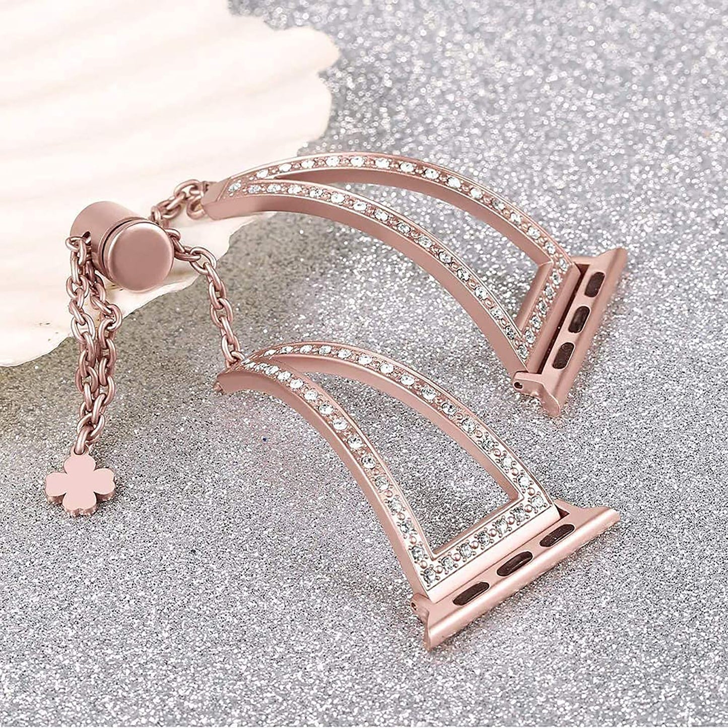 Apple Watch Stainless Steel Wristband Compatible with iWatch 38mm 40mm - Rose Gold