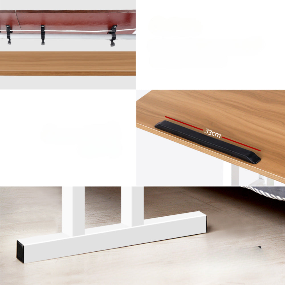 Twin Laptop Table Desk - Light Wood