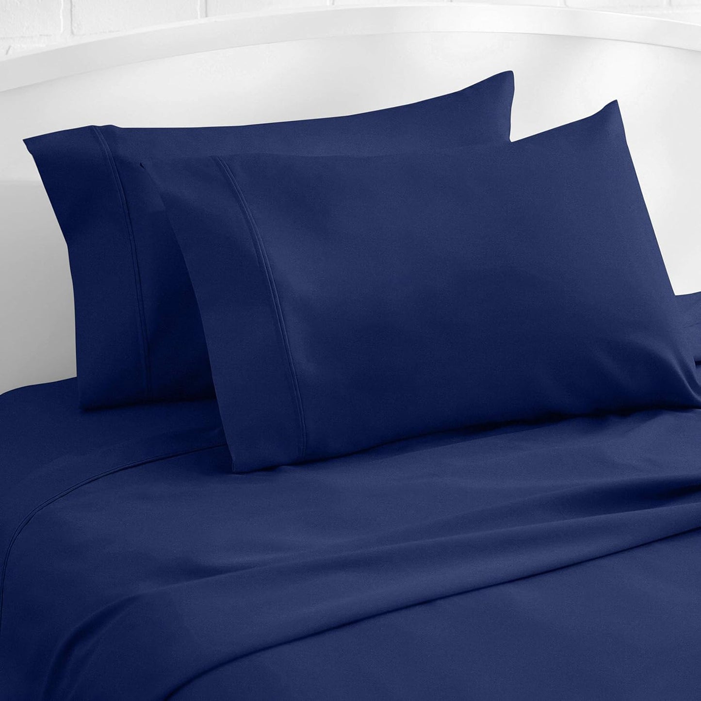 400 Thread Count Cotton Pillow Cases - Navy