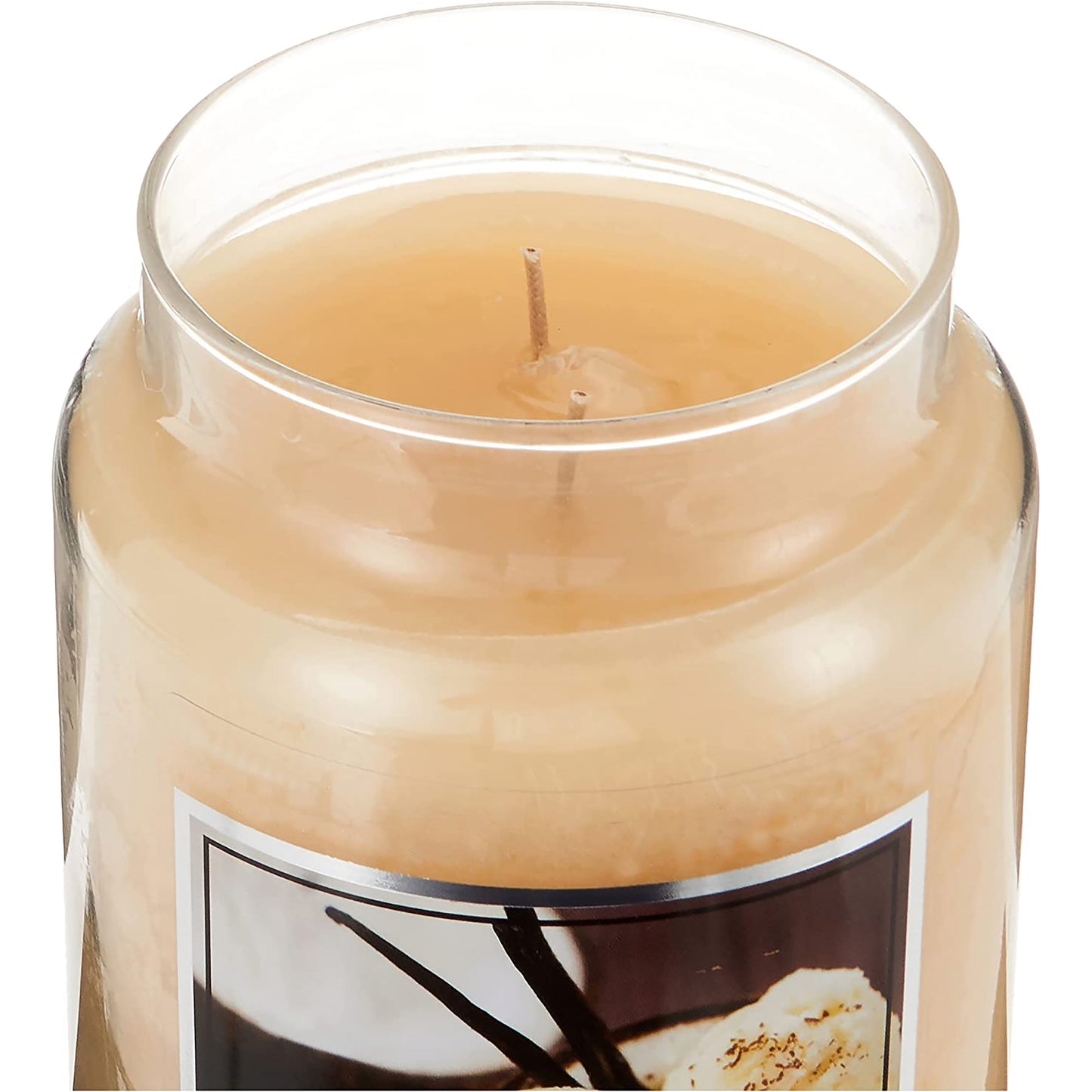 Creamy Vanilla Large Glass Apothecary Jar Scented Candle - Ivory