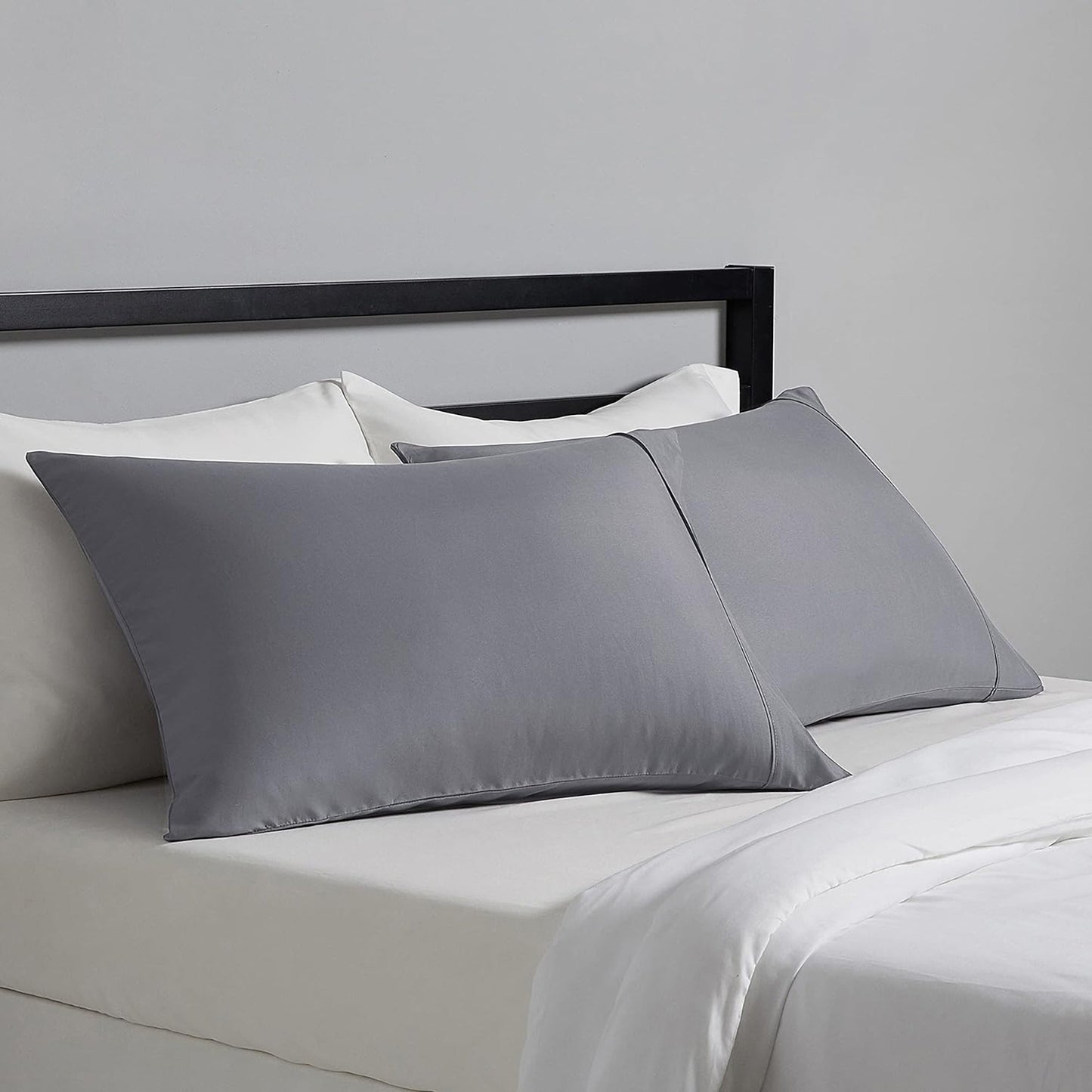 Lightweight Super Soft Easy Care Microfibre Pillowcase - Dark Grey