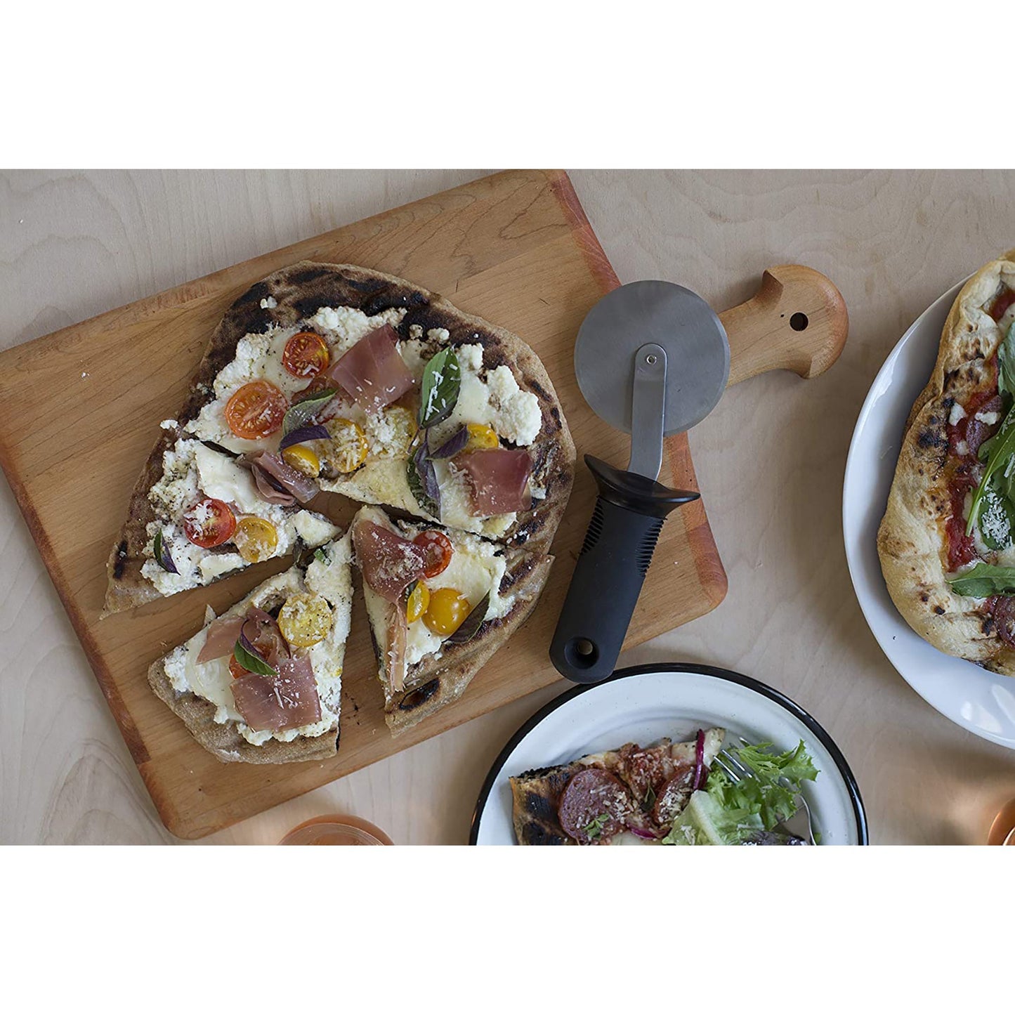 Stainless Steel Blade Pizza Wheel 3 Inch - Black