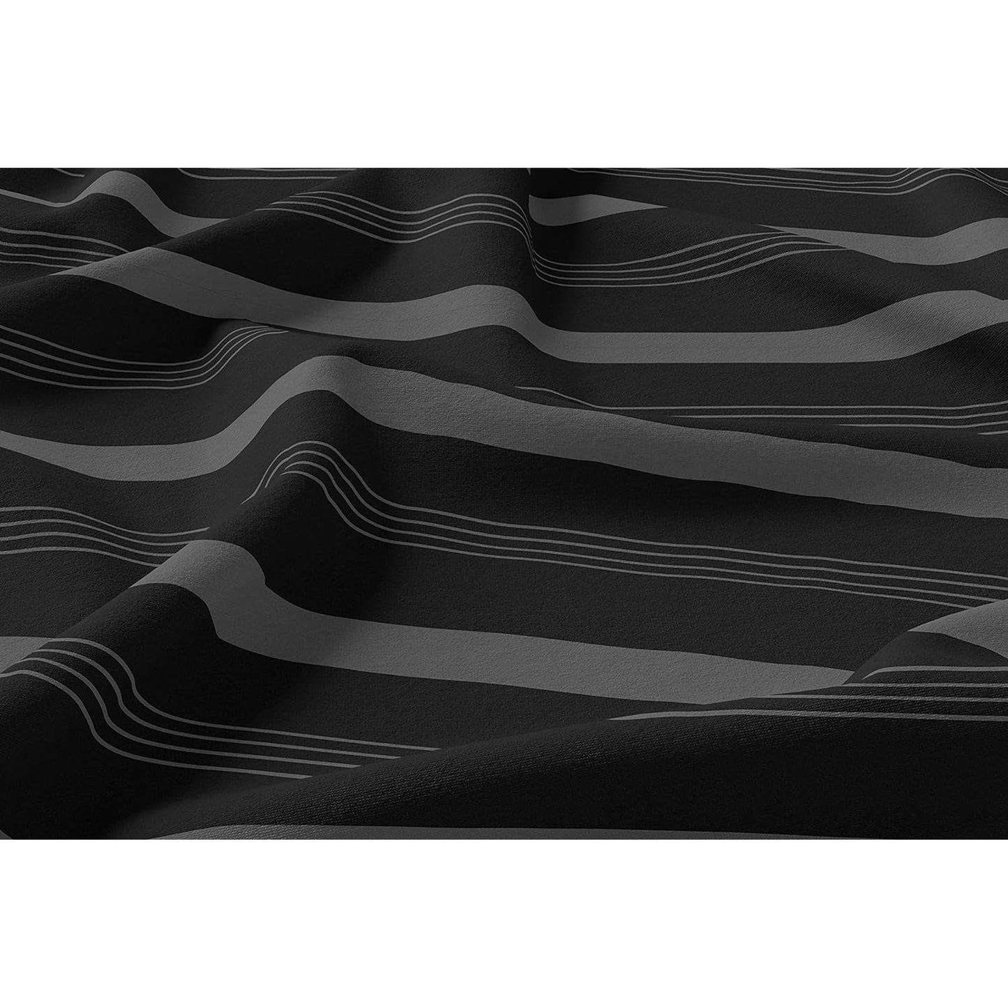 Reversible Microfibre Queen Bed Quilt Cover Set with Button Closure - Black Grey Charcoal