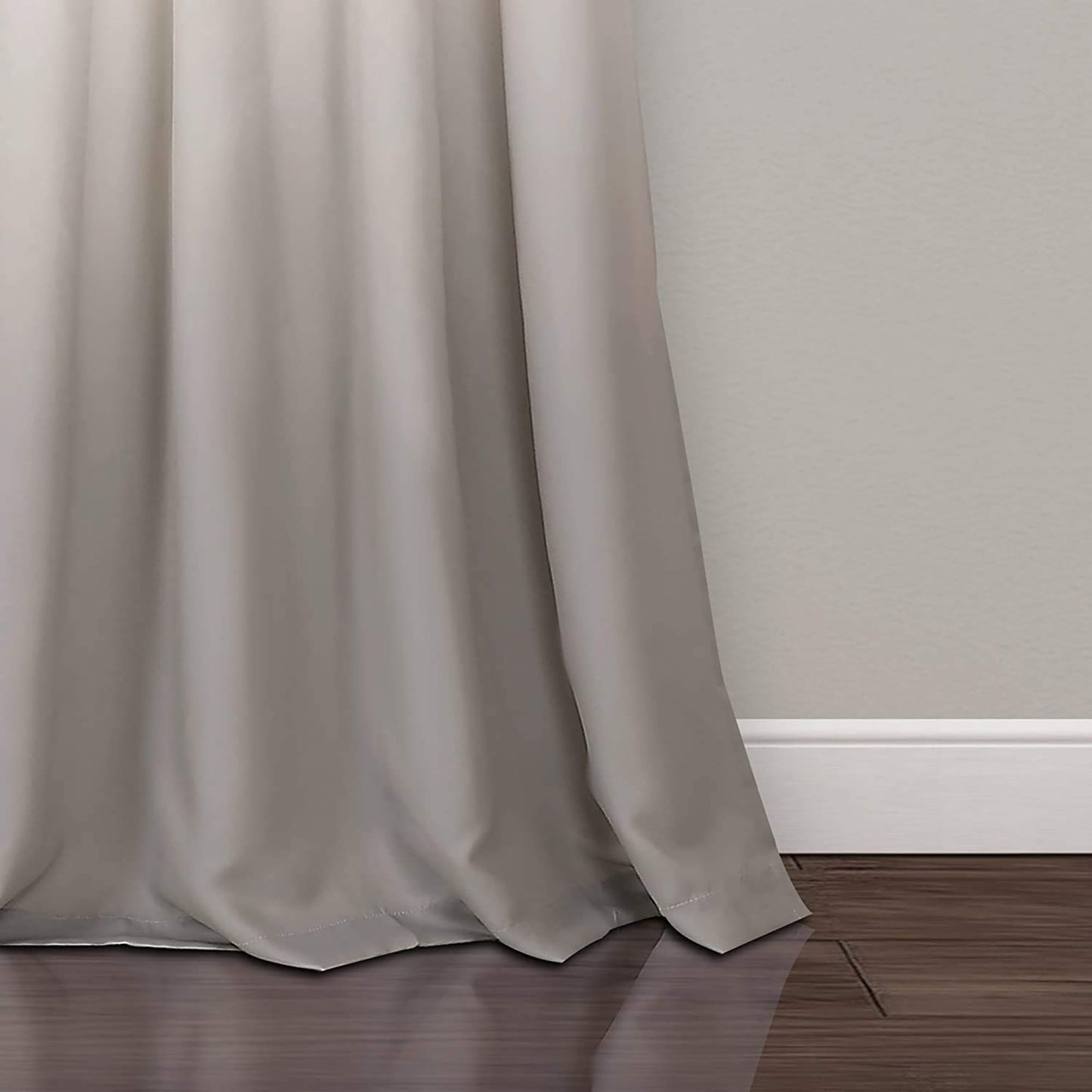 Room Darkening Window Curtain Panel Set 84 Inch L - Blush and Gray