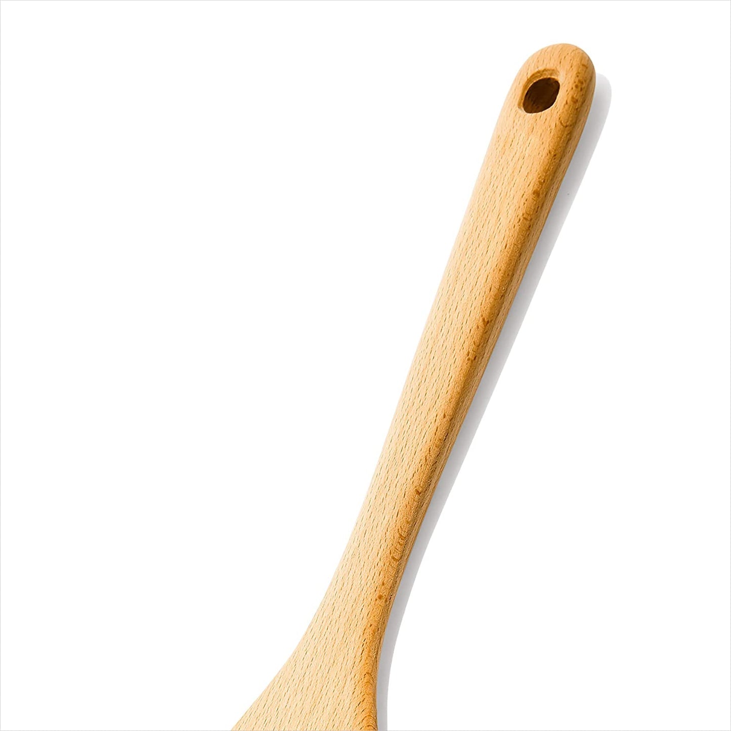 Solid Beechwood Wooden Saute Paddle - Brown