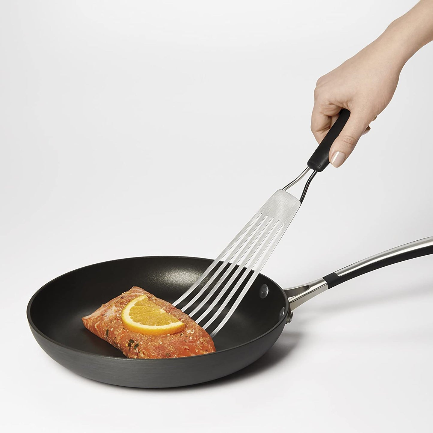 Stainless Steel Fish Turner Kitchen Utensil - Grey