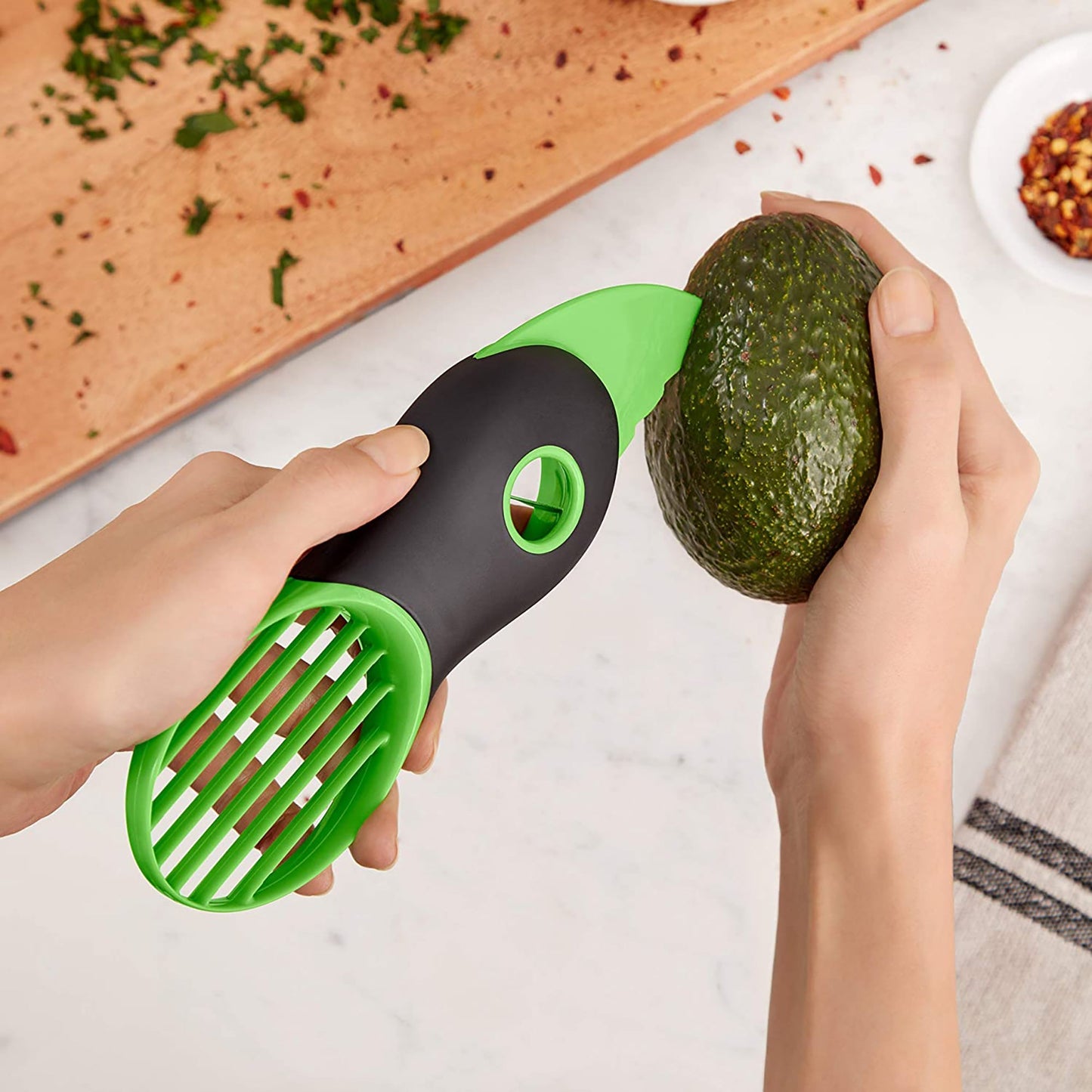 3-in-1 Good Grip Avocado Slicer 10.5x4.2 Inch - Green