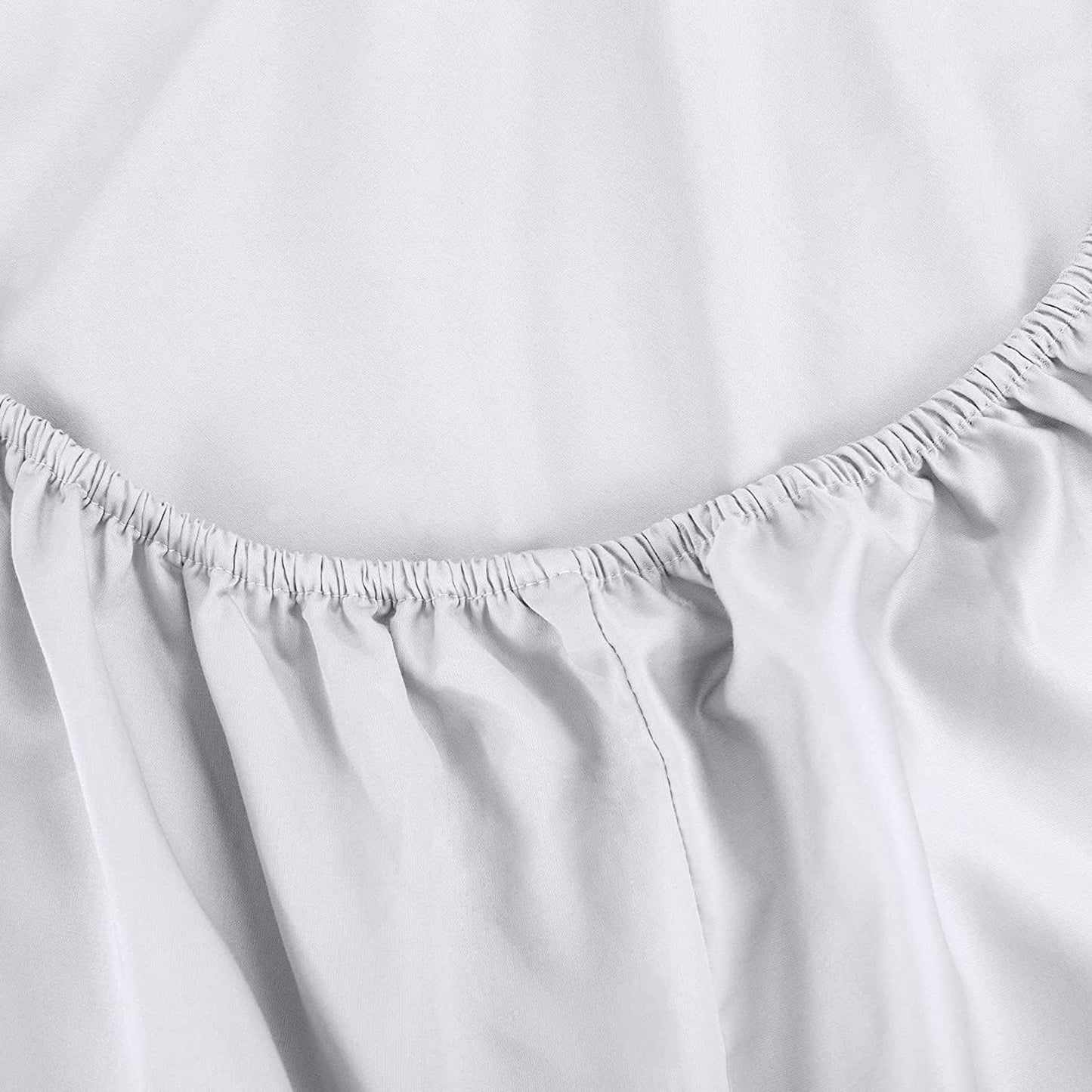 1000 TC Long Staple Combed 100% Natural Cotton Fitted Sheet - White