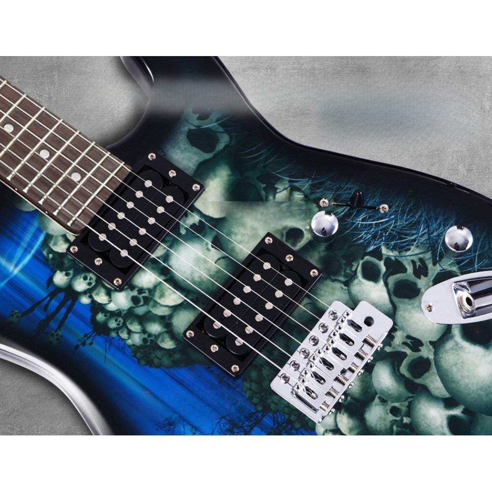 Electric Guitar Music String Instrument Rock Blue Carry Bag Steel String