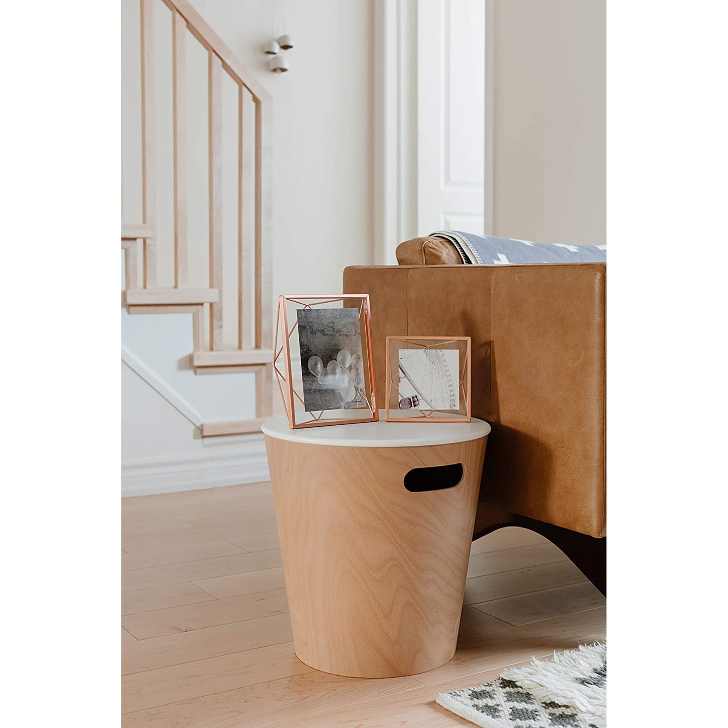 Geometric Prisma Picture Frame Photo Display for Desk Wall 5x7 Inch - Copper