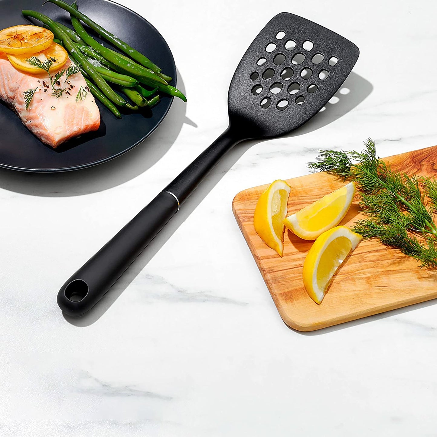 Nylon Cooking Spatula Kitchen Utensil - Black