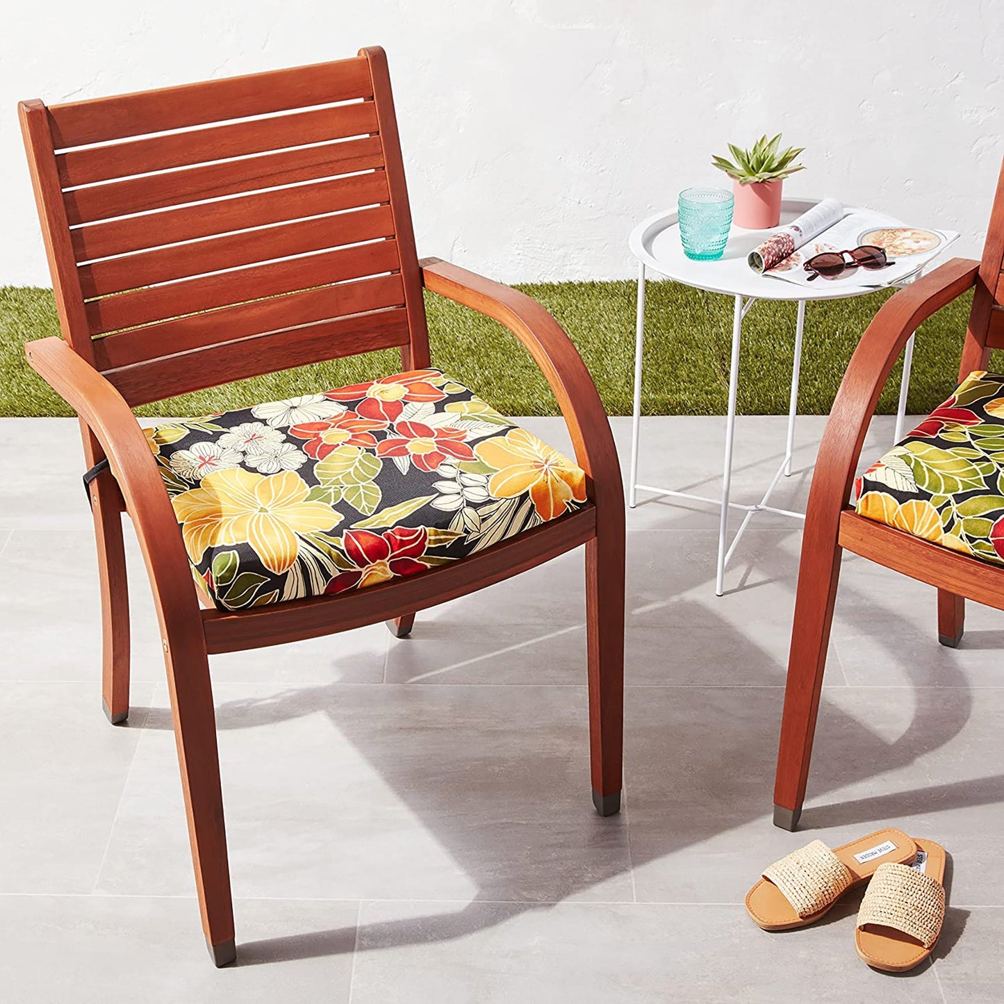 Outdoor and Indoor Clemens Noir Square Corner Seat Cushions - Black