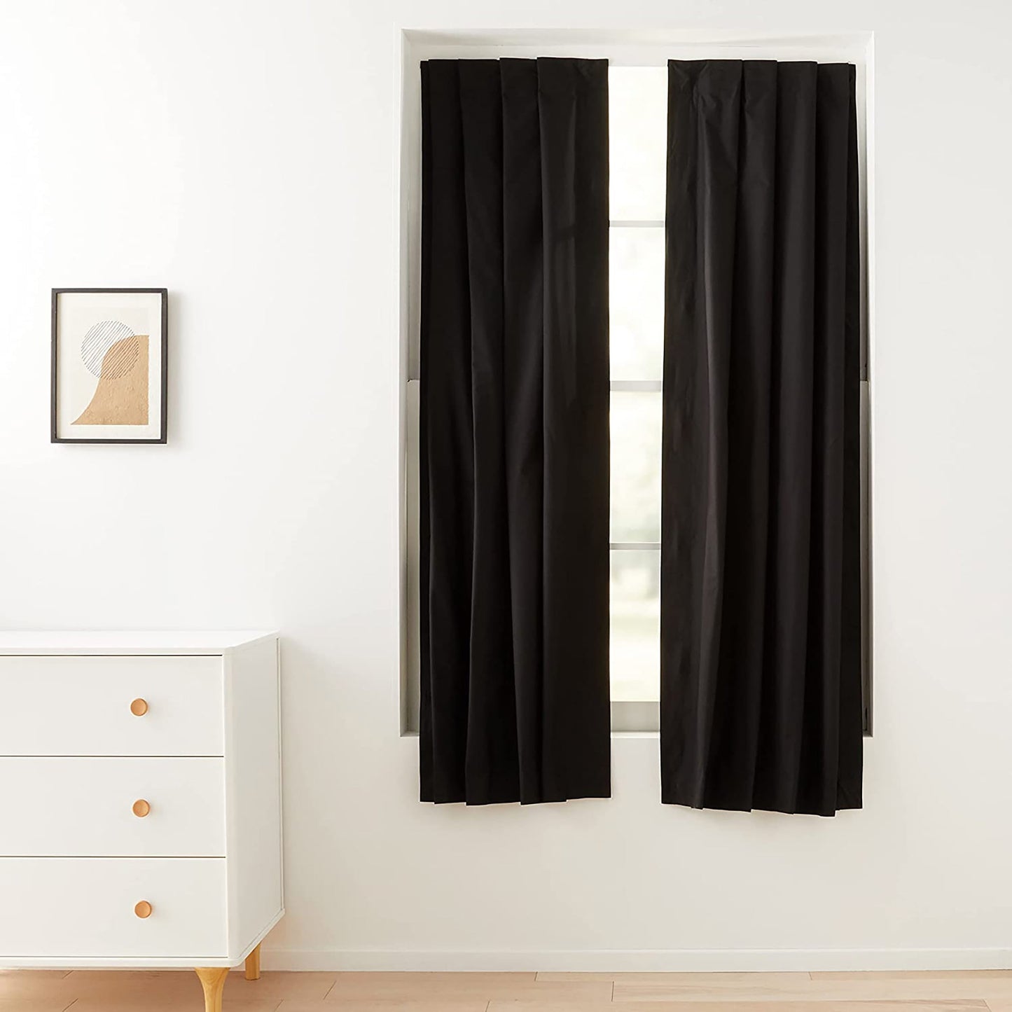Portable Window Blackout Curtain Shade with Suction Cups 2 Pack 50x78 Inches - Black