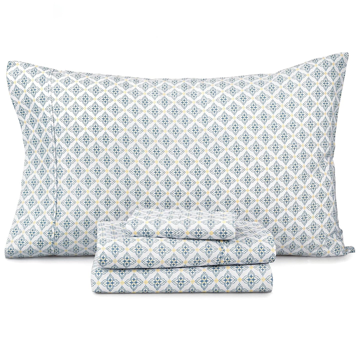 100% Cotton Soft and Durable Sateen Bed Sheet Set - China Blue