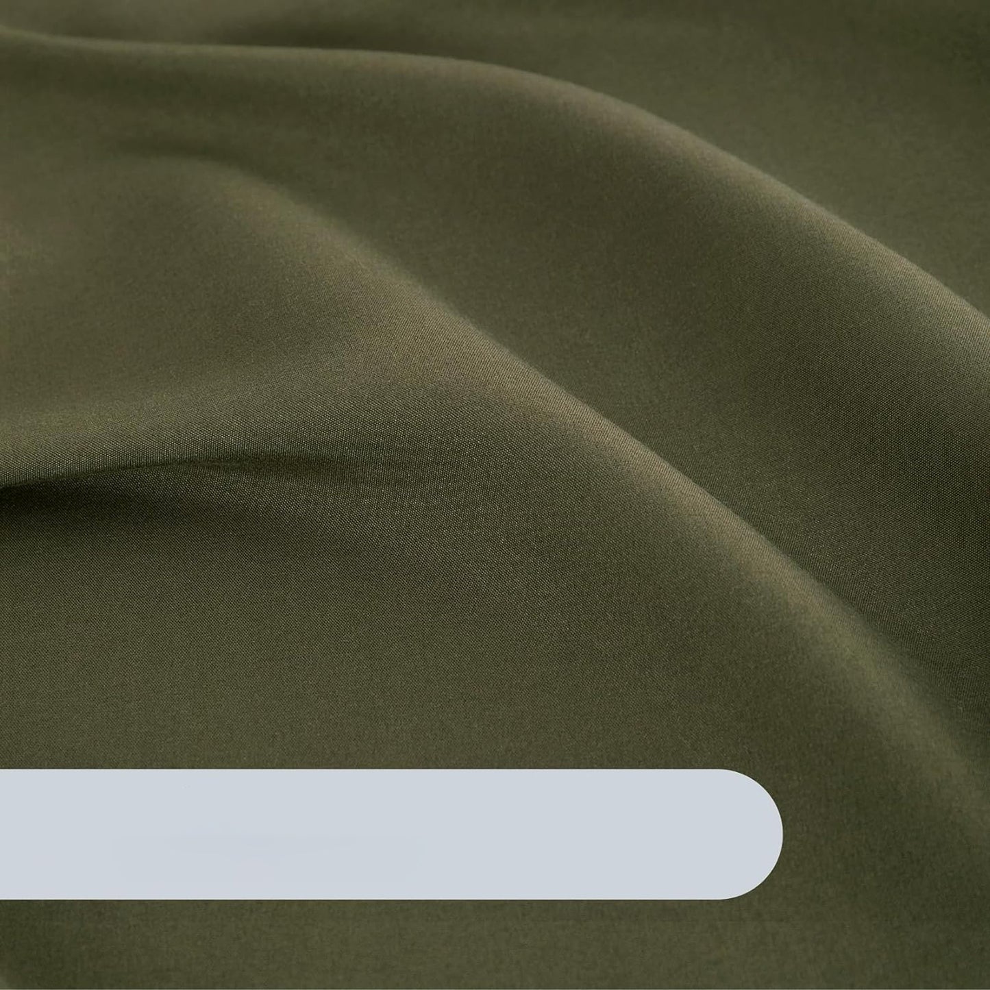 1000TC Ultra Soft Microfibre Pair of Pillowcases - Olive Green